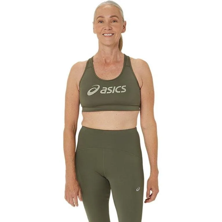 Asics Core Asics Logo Bra, Mantle green/olive grey