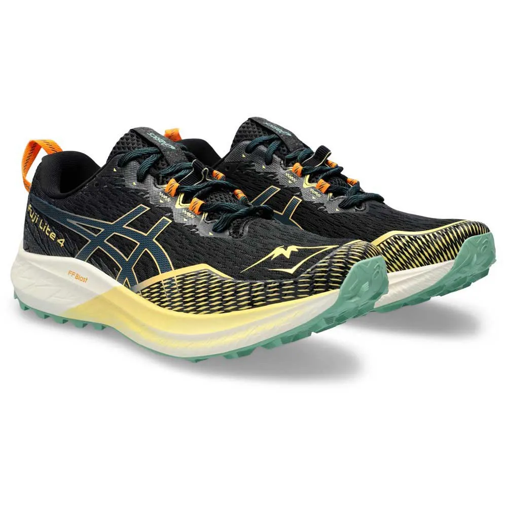 Asics Fuji Lite 4 Trailskor Refurbished male, Black / magnetic blue