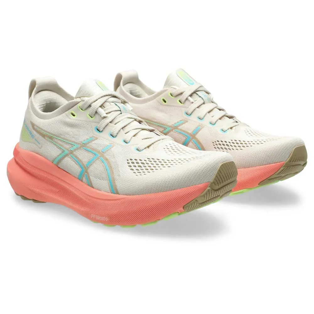 Asics Gel Kayano 31 Löparskor Refurbished female, Birch / energy aqua