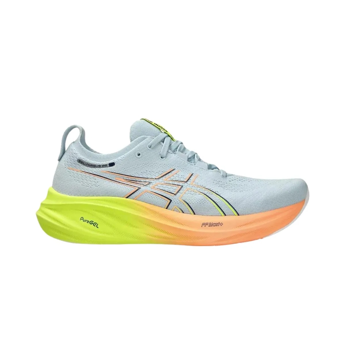 Asics Gel-Nimbus 26 Paris Shoes, Gray orange