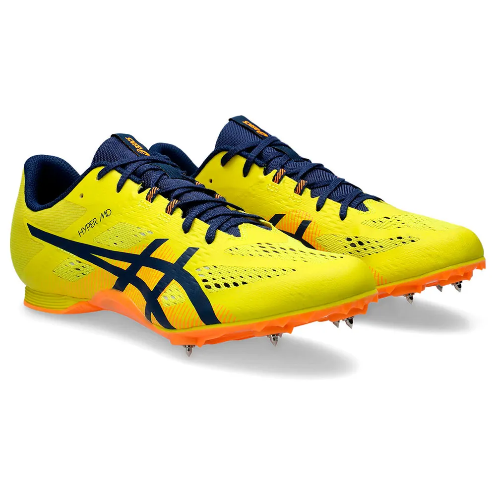 Asics Hyper Md 8 Löparskor Med Spikar male, Bright yellow / blue expanse