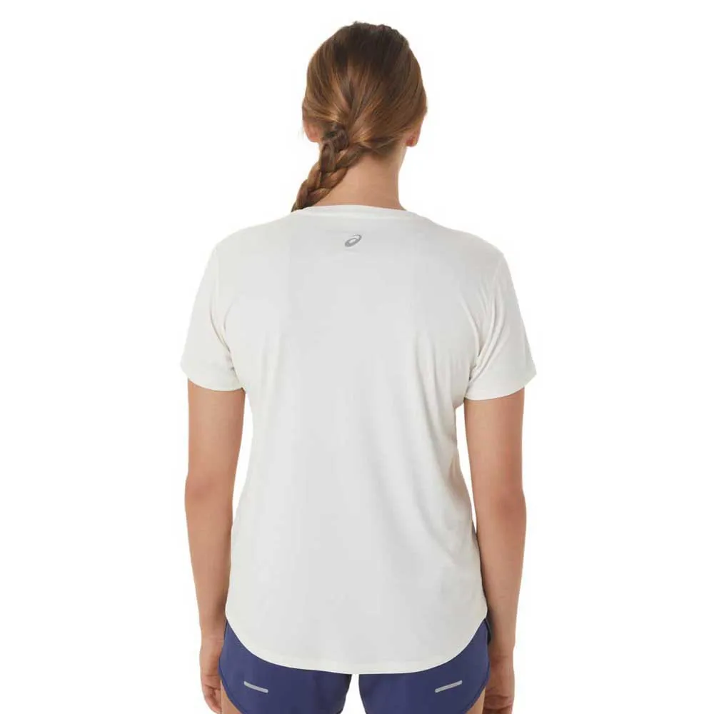 Asics Nagino Graphic Run T-shirt Med Korta ärmar female, Cream
