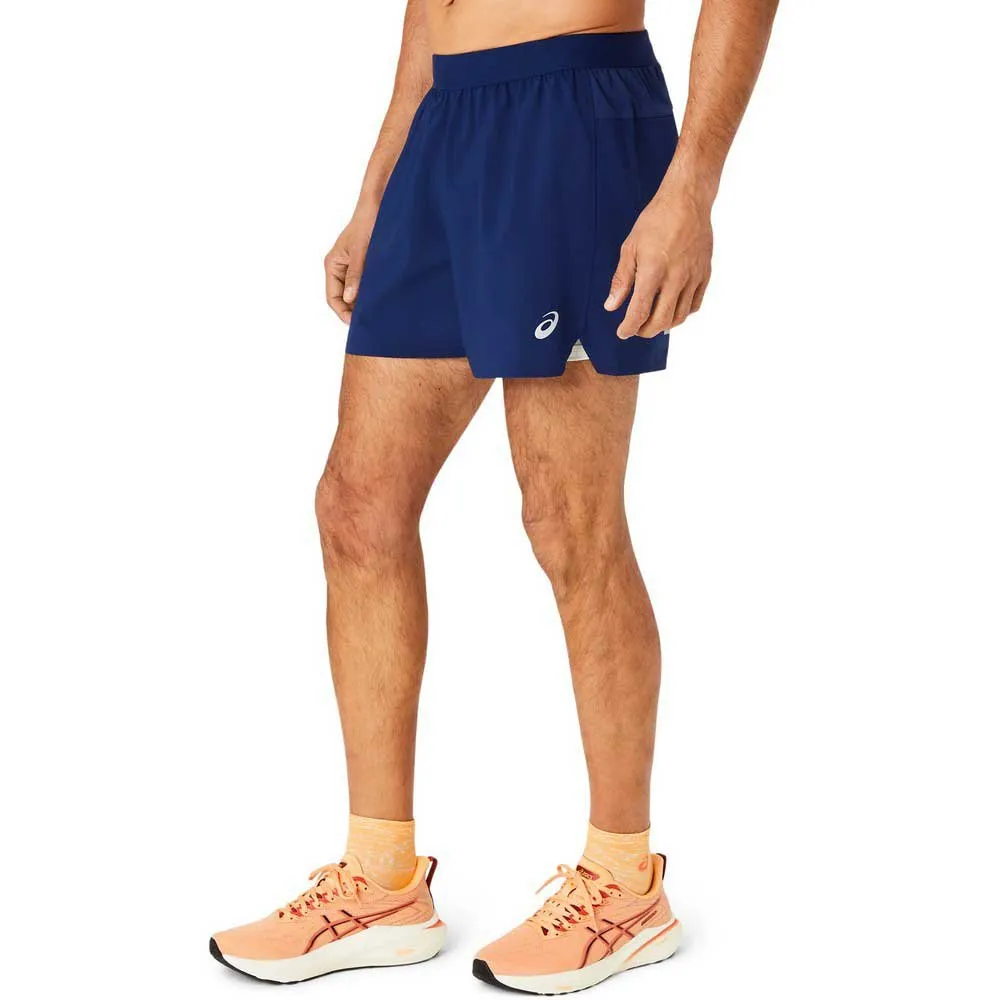 Asics Road 2-in-1 5inch Shorts male, Blue expanse / birch