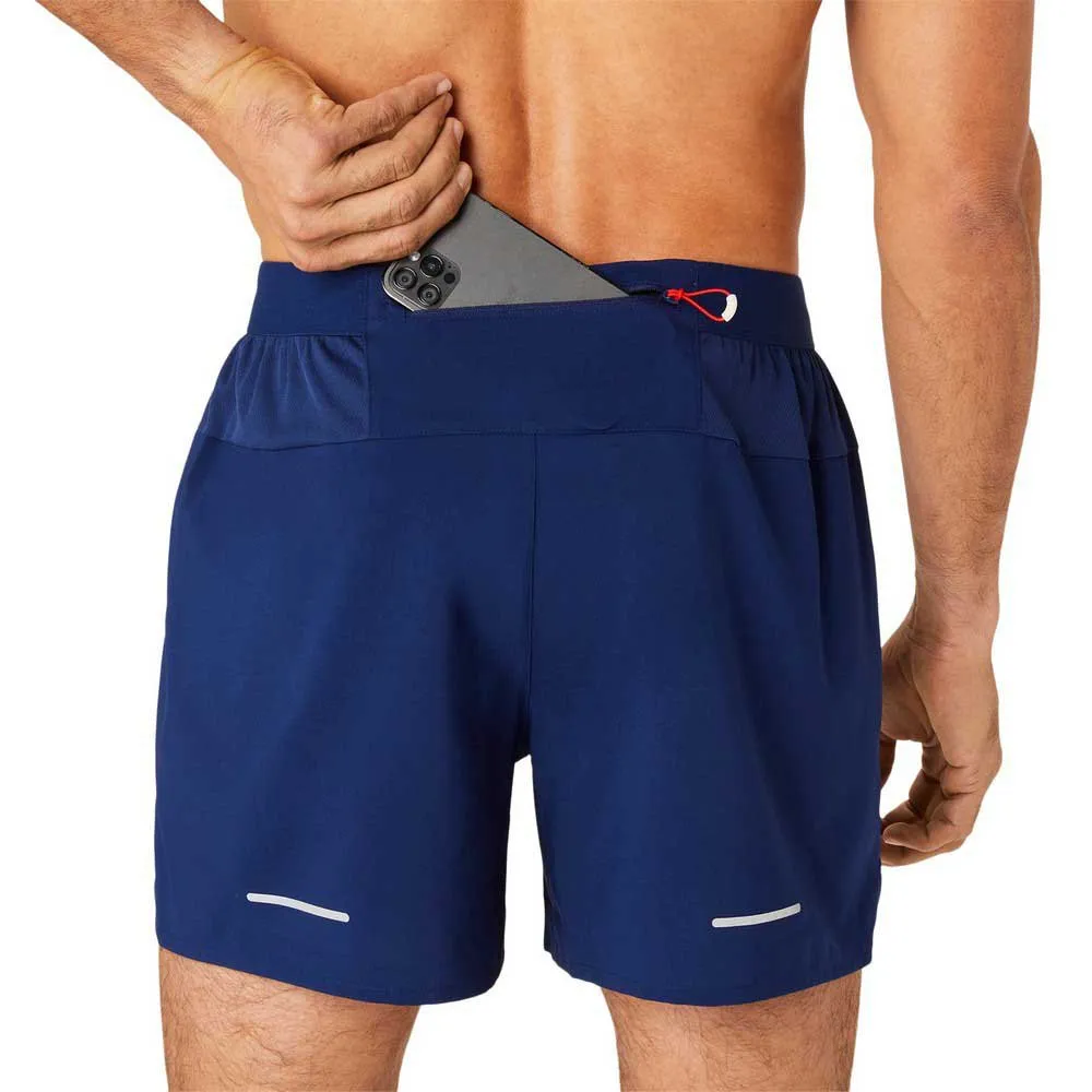 Asics Road 2-in-1 5inch Shorts male, Blue expanse / birch