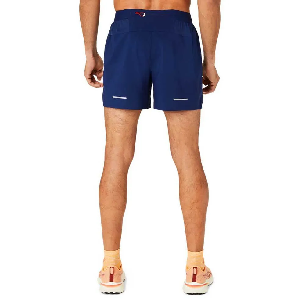 Asics Road 2-in-1 5inch Shorts male, Blue expanse / birch