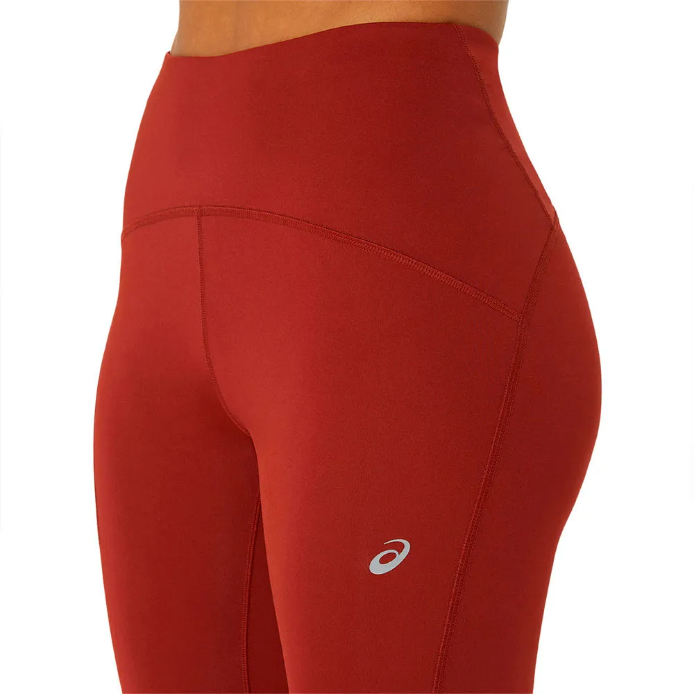 Asics Road Leggings female, Deep red