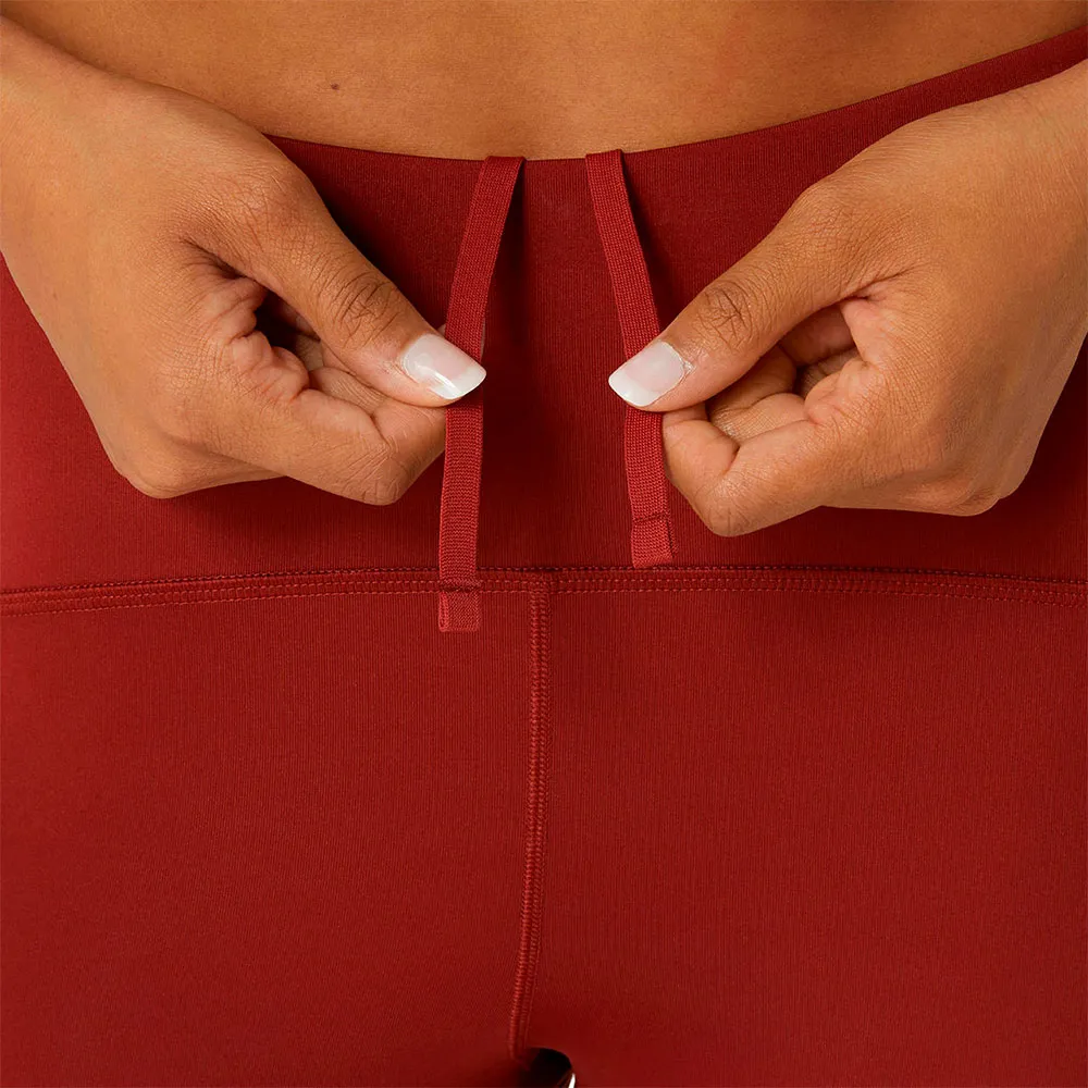 Asics Road Leggings female, Deep red