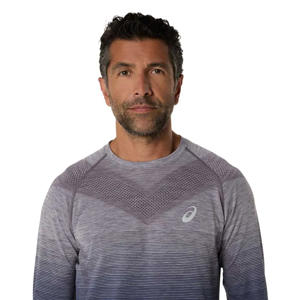 Asics Sömlös T-shirt Med Lång ärm male, Lavender grey / indigo fog Asics Sömlös T-shirt Med Lång ärm male, Lavender grey / indigo fog