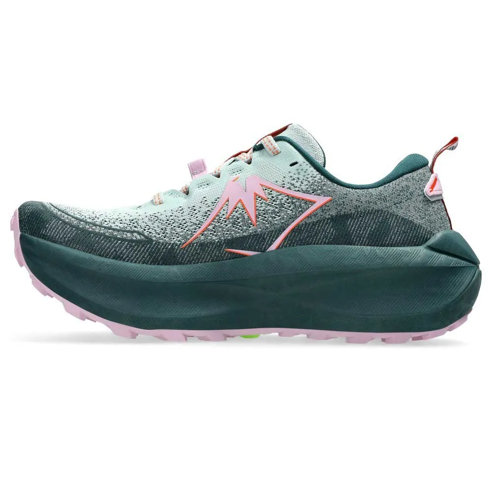 Asics Trabuco Max 4 Trailskor Refurbished female, Cold moss / nova orange