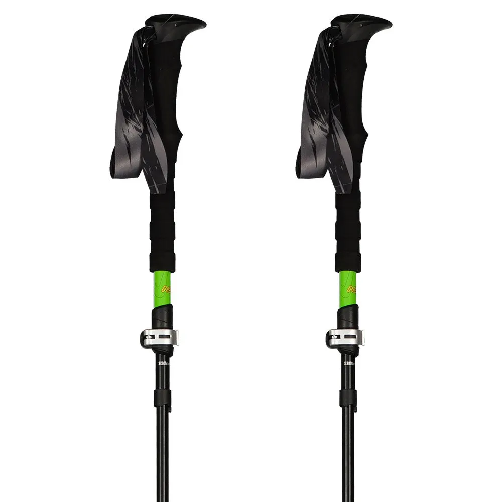 Asolo Appoach Long Dlx Stavar, Black / green, 110-130cm