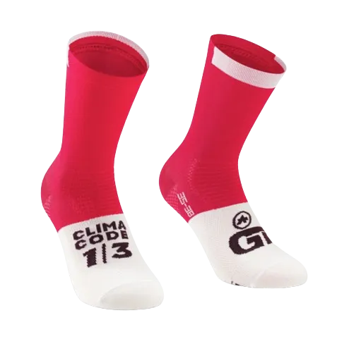 ASSOS GT C2 Cykelstrumpor, Lunar Red, Vit/Röd