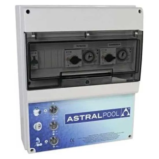 Astral 70428 Typ D Termiskt överbelastningsskydd_kontaktor_programmeringsur 24h unisex, White / black, One Size, EU Plug 220V