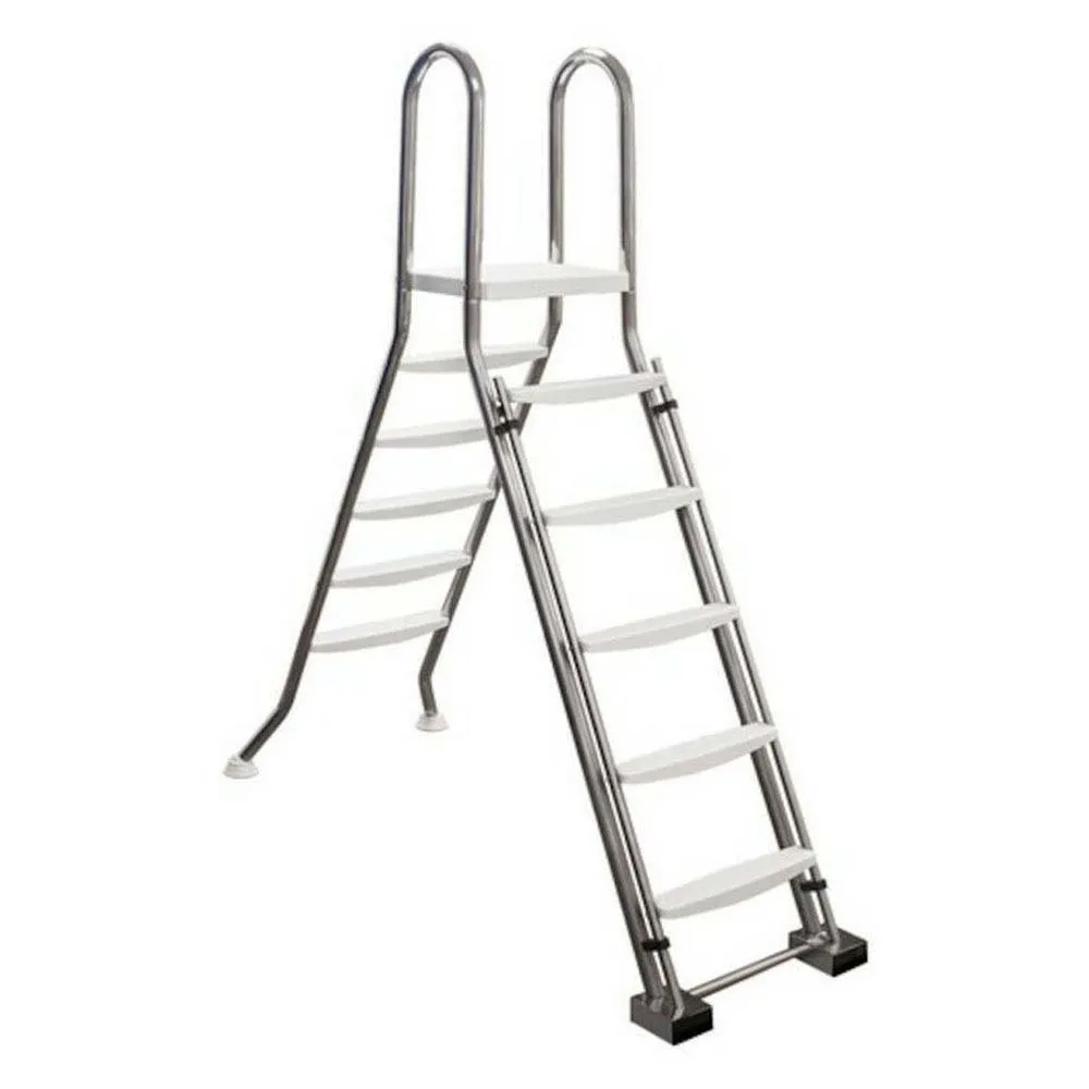Astral Aisi-Ø43 Säkerhetsstegstecken Med Plattform För Ovan Mark Pooler 2x4 304l 1.35m unisex, Inox, One Size