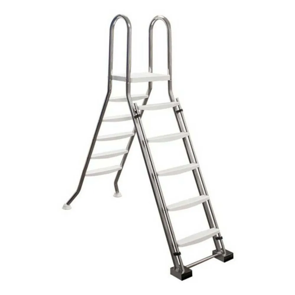 Astral Aisi-Ø43 Säkerhetsstegsteg Med Plattform För Ovan Mark Pooler 2x5 304l 1.5m unisex, Inox, One Size