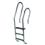 Astral Blandad Aisi316 Poolstege + 1 Dubbel Säkerhetssteg 2 Trappsteg unisex, Inox, One Size