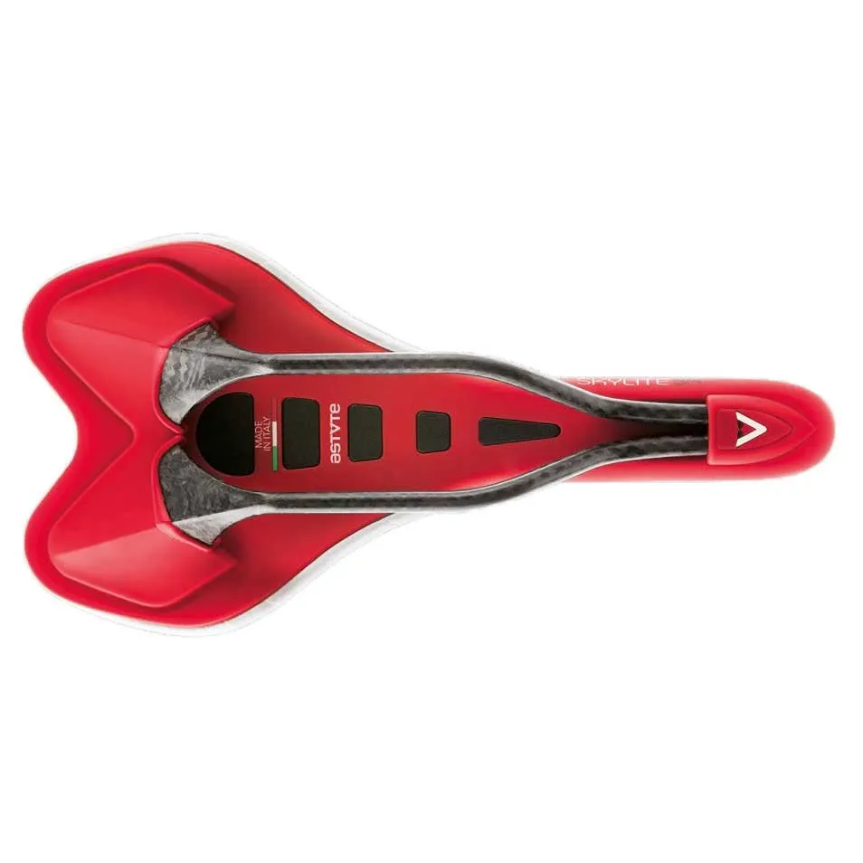 Astvte Skylite Sr Cykelsadel, White / red, 135mm
