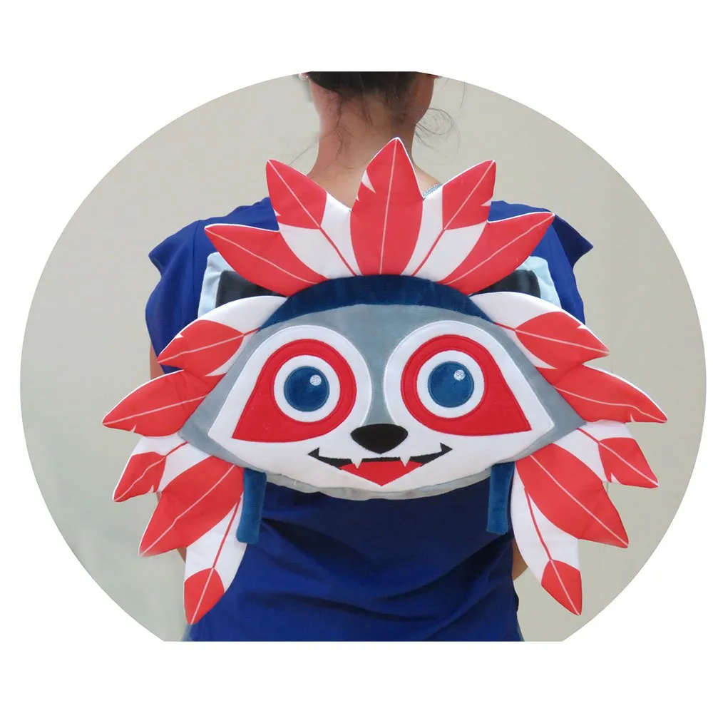 Atlet Indi Plush Ryggsäck, Red / white