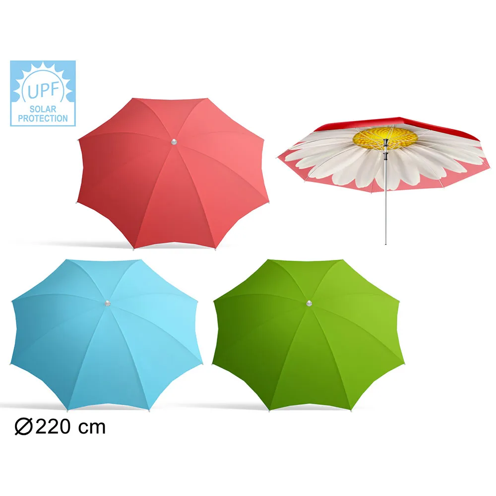 Atosa Nylon Orienterbar Metallparasol 3 Sorter 22-25 Mm 220 Cm unisex, Multicolor, One Size