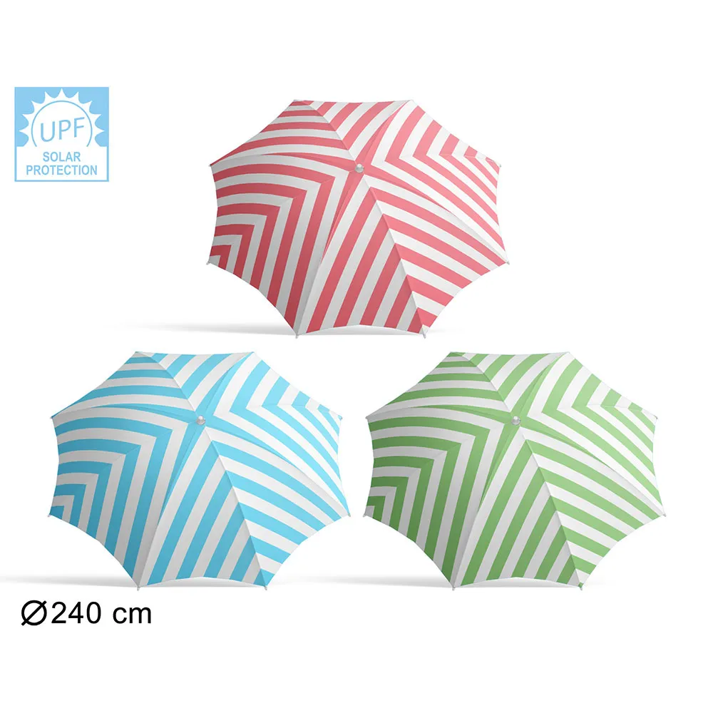 Atosa Nylon Orienterbart Parasoll I Metall Upf 3 Blandade Färger 29/32 Mm 240 Cm unisex, Multicolor, One Size