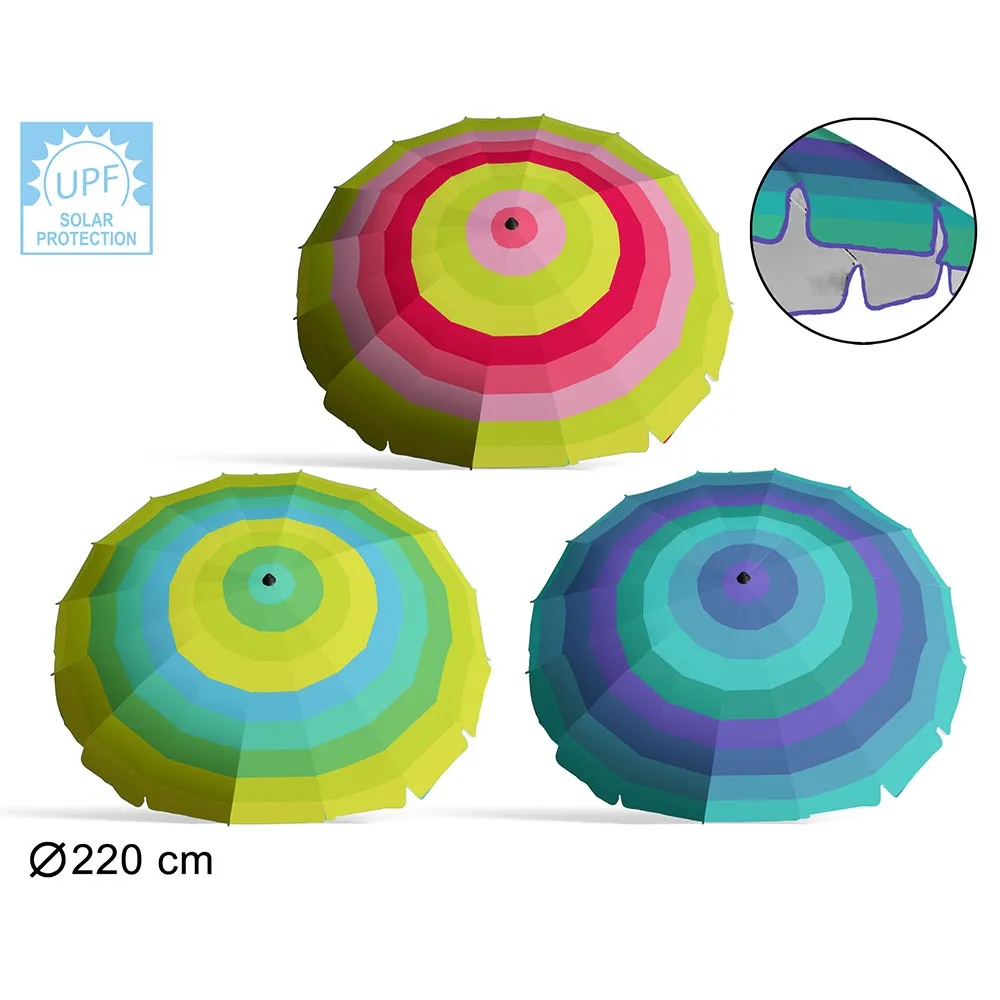 Atosa Nylon Vändbar Kjol/metall Upf 3 Parasoll 29/32 Mm 220 Cm unisex, Multicolor, One Size Atosa Nylon Vändbar Kjol/metall Upf 3 Parasoll 29/32 Mm 220 Cm unisex, Multicolor, One Size