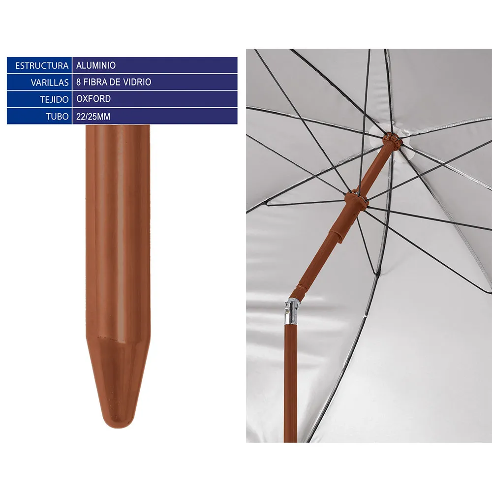Atosa Orienterbara Orxford-fransar I Aluminium 3 Assorterade Parasoller 22/25 Mm 200 Cm unisex, Multicolor, One Size