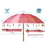 Atosa Strandparasoll 220 Cm Refurbished unisex, Pink, One Size