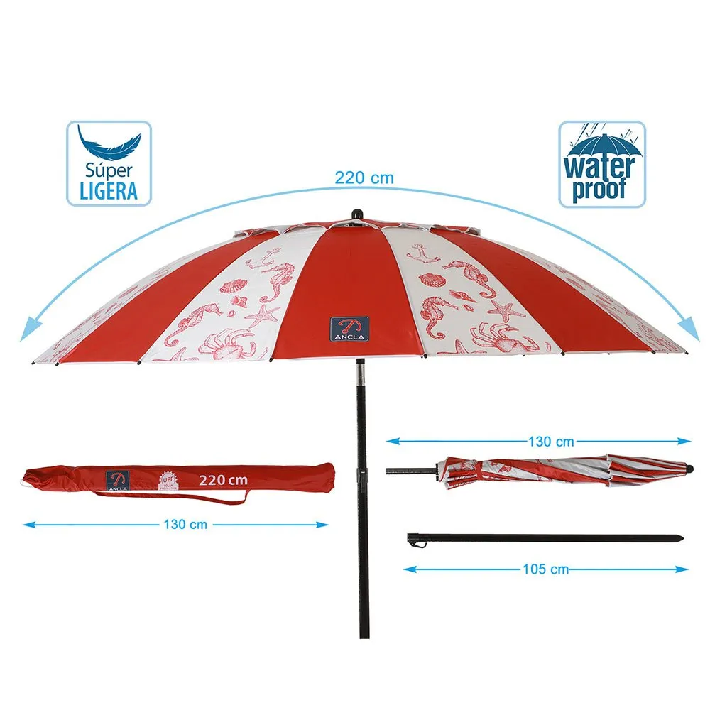 Atosa Strandparasoll 220 Cm unisex