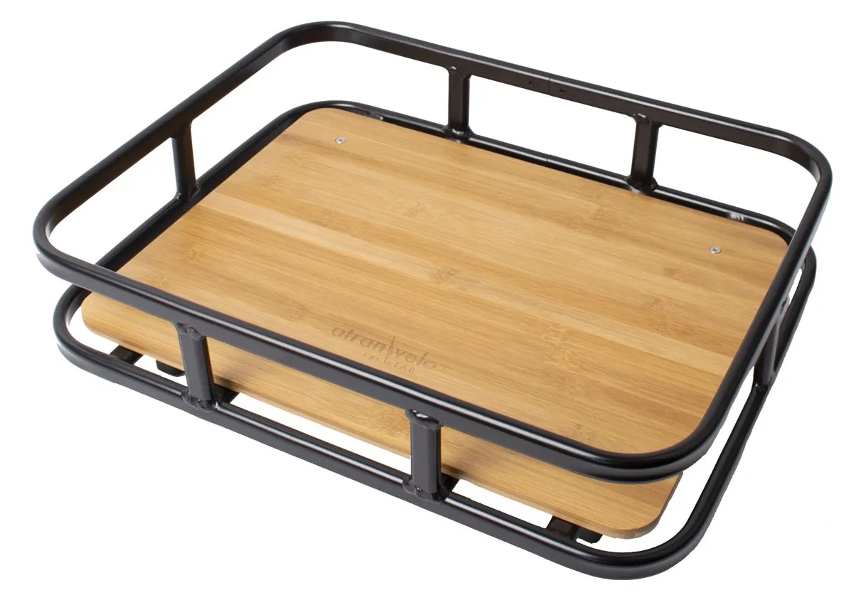 Atranvelo Bakery Lådkorg med träbotten AVS, Black, One Size