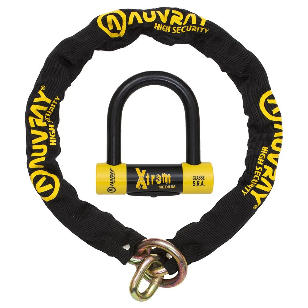 AUVRAY Disc Medium Loop D.13.5 100 Sra Kedjelås, Black / yellow, One Size