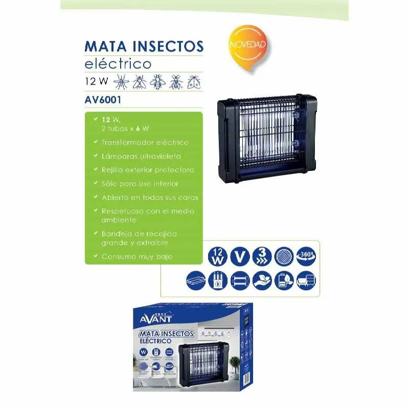 Avant Av6001 Elektrisk Insektsdödare, Black, One Size