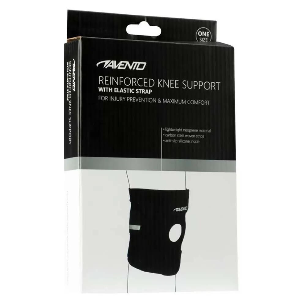 Avento Adjustable Knäskydd, Black, One Size