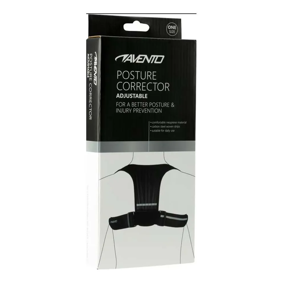 Avento Hållningskorrigerare, Black / silver grey, One Size