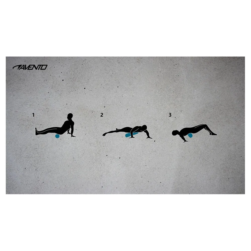 Avento Message Foam Wave Massage Rulle, Black / blue, 33cm