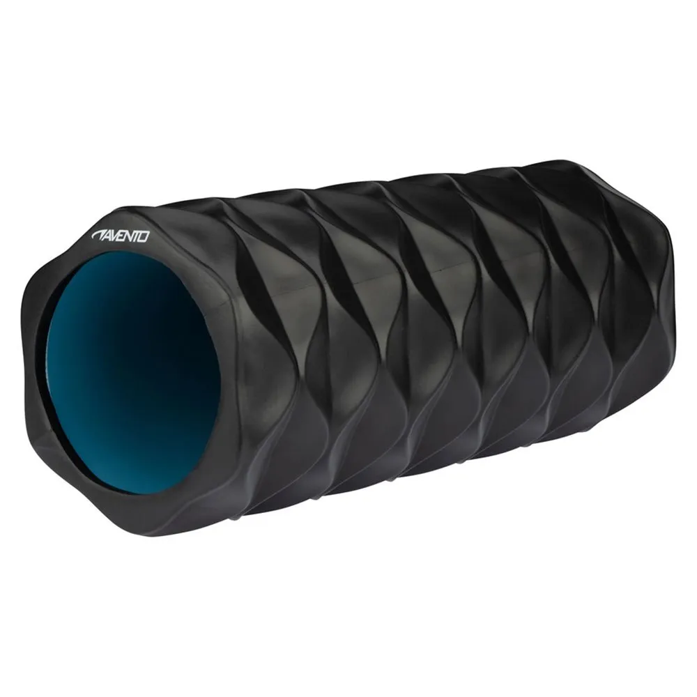 Avento Message Foam Wave Massage Rulle, Black / blue, 33cm