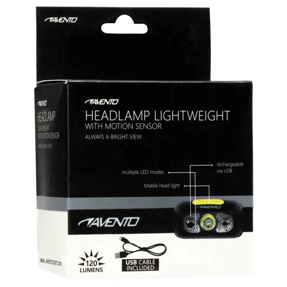 Avento Motion Sensor Rechargeable Light Pannlampa, Black / silver, 260 Lumens