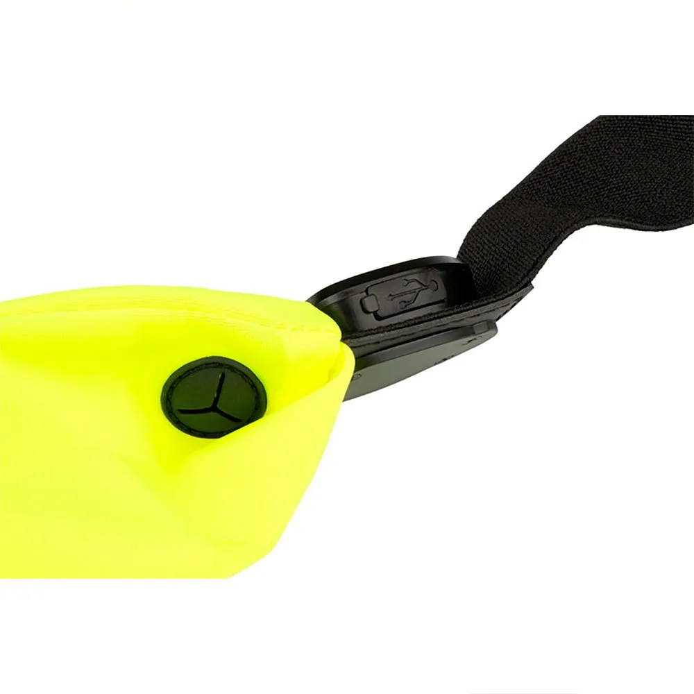 Avento Pocket + Rechargeable Led Löparbälte unisex, Fluorescent yellow / black