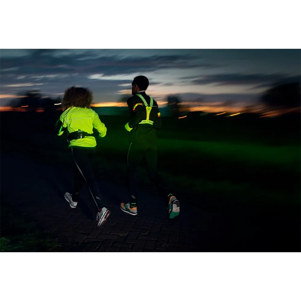 Avento Rechargeable Led Reflekterande Löparväst unisex, Fluorescent yellow, One Size