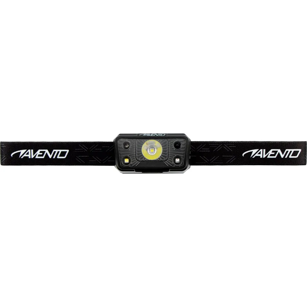 Avento Rörelsesensor Laddningsbar Pannlampa, Black / silver, 260 Lumens