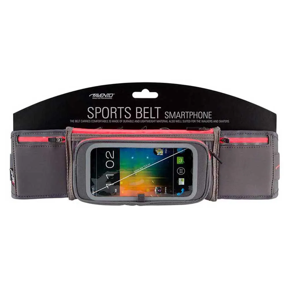 Avento Sportbälte Med Flip-up-fodral För Smartphone unisex, Grey / pink / silver, One Size
