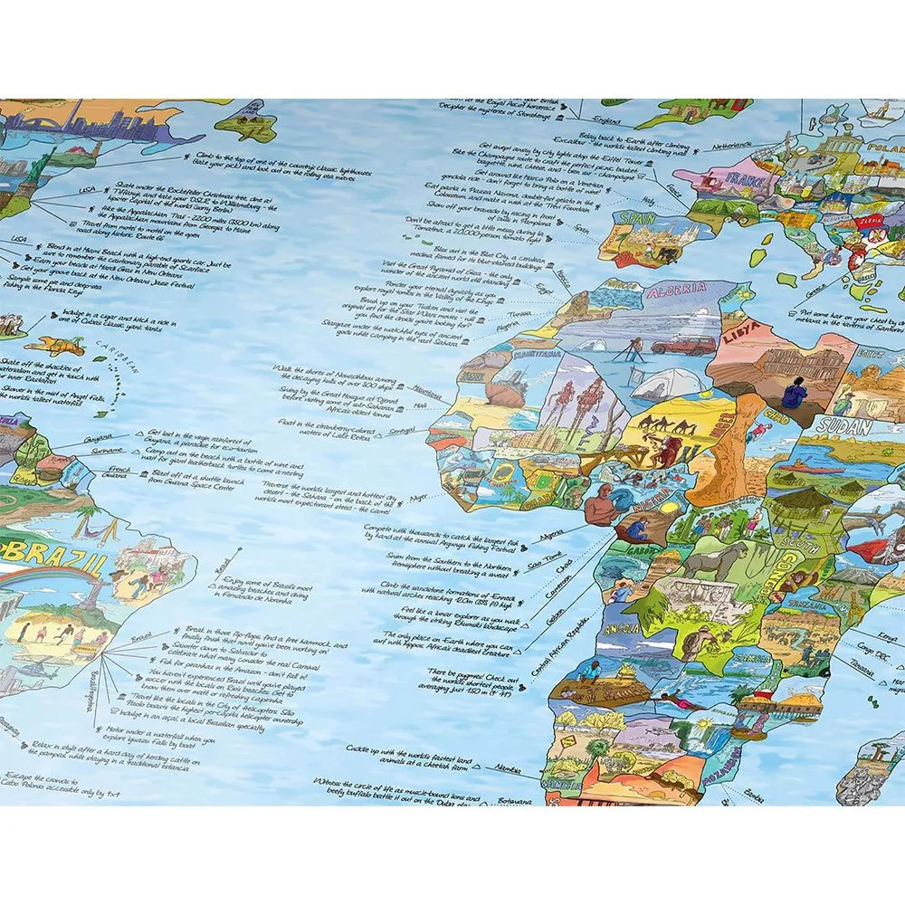 Awesome Maps Bucketlist Karta, One size