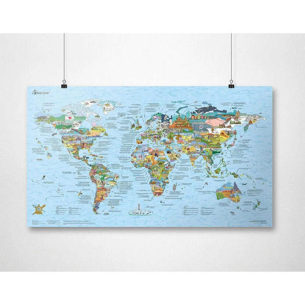 Awesome Maps Bucketlist Karta, One size