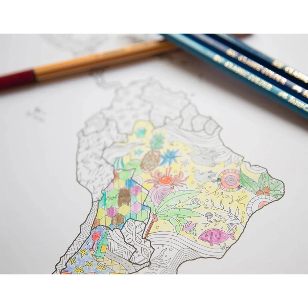 Awesome Maps Coloring Karta, One size