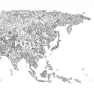 Awesome Maps Coloring Karta, One size
