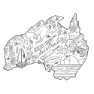 Awesome Maps Coloring Karta, One size