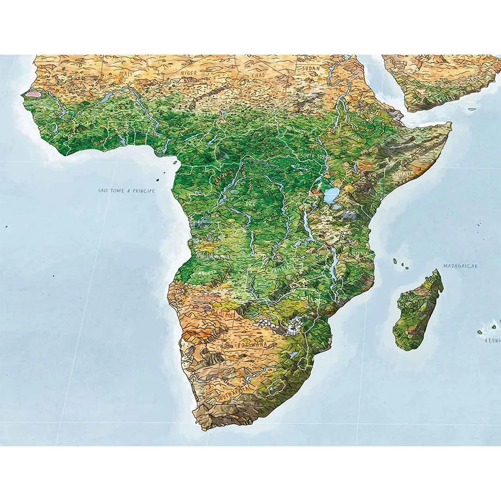 Awesome Maps Green Karta, One size