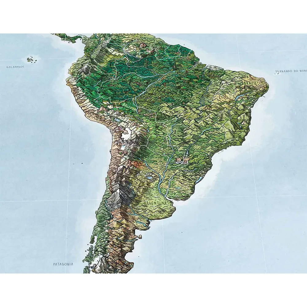 Awesome Maps Green Karta, One size