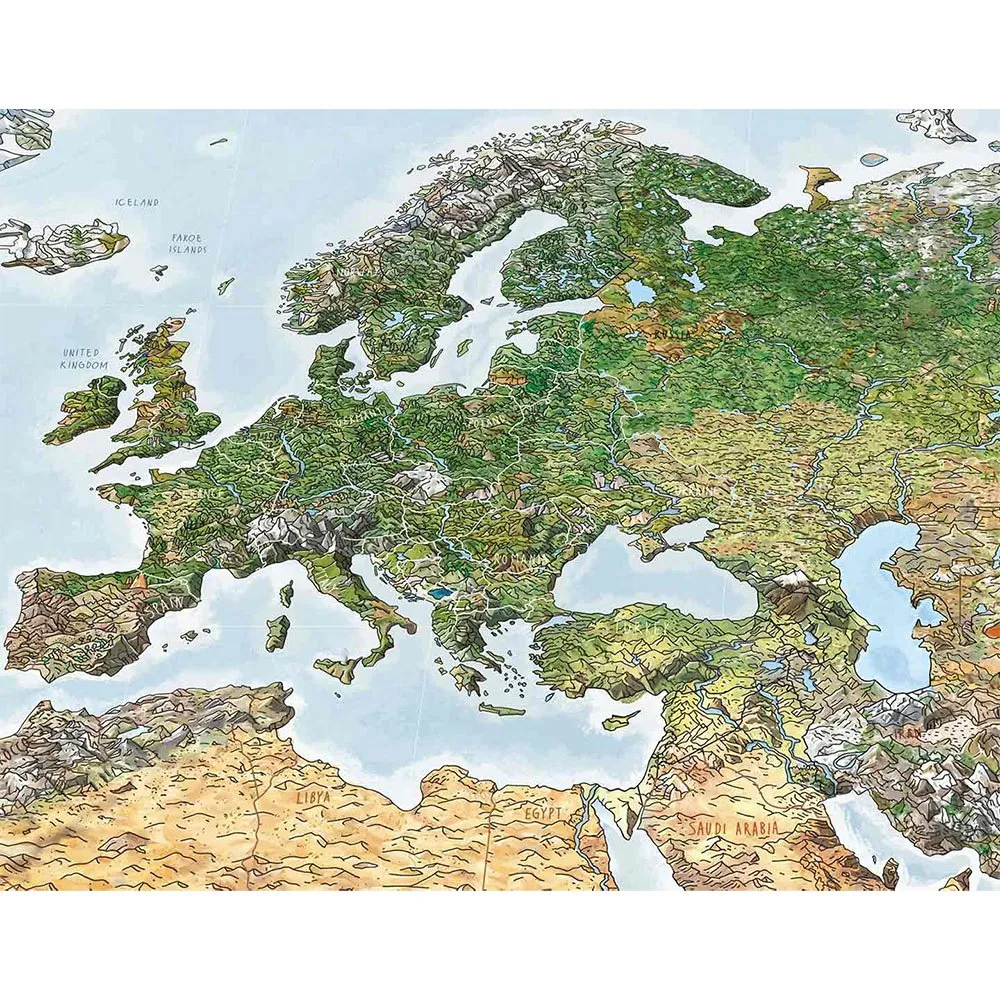 Awesome Maps Green Karta, One size