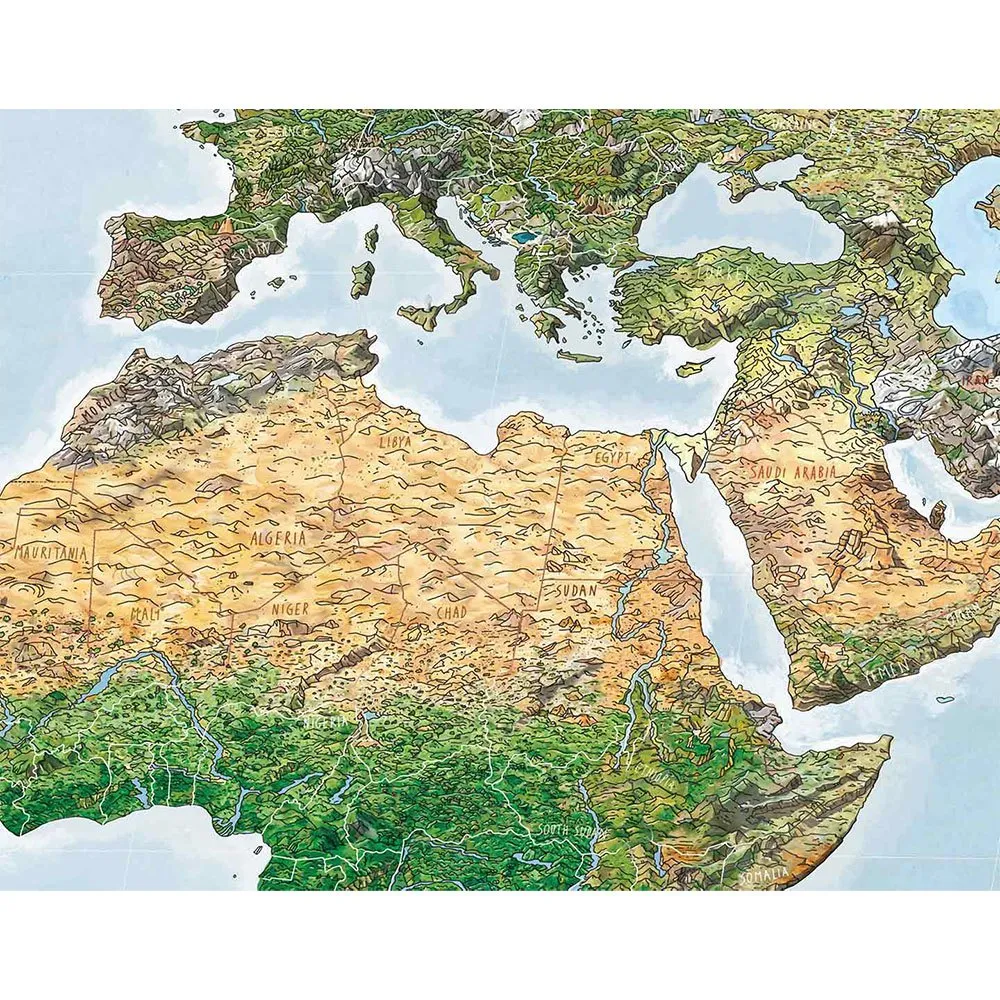 Awesome Maps Green Karta, One size