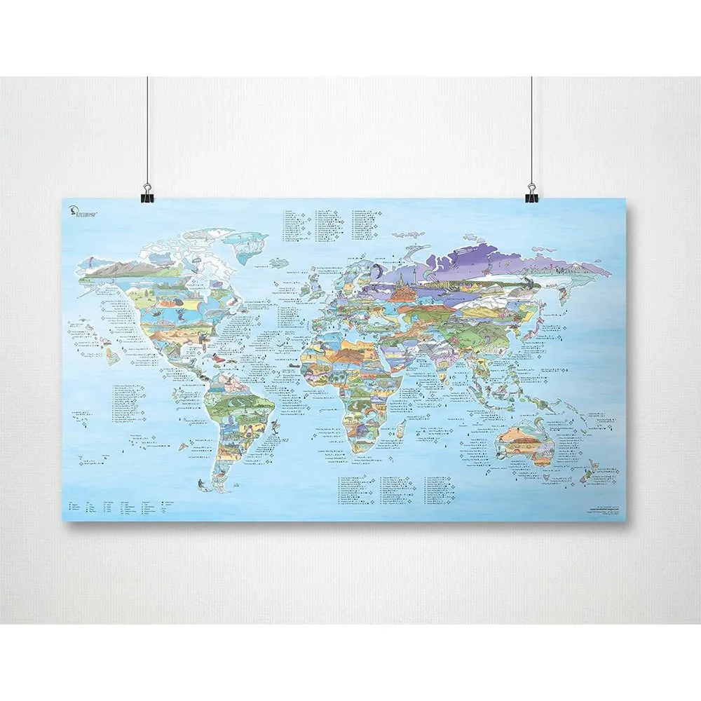 Awesome Maps Kitesurf Best Ing Spots In The World Karta, One size Awesome Maps Kitesurf Best Ing Spots In The World Karta, One size