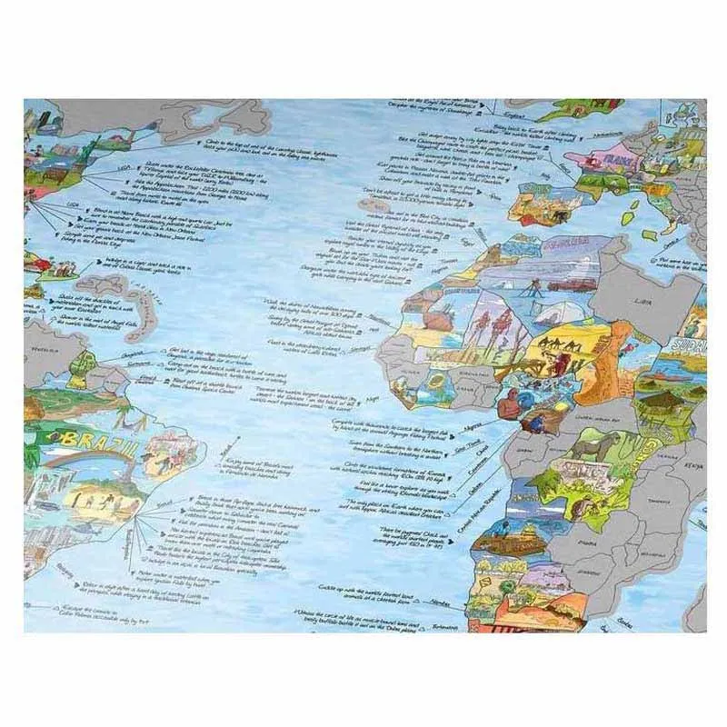 Awesome Maps Scratch And Discover Karta, Multicolour, One Size